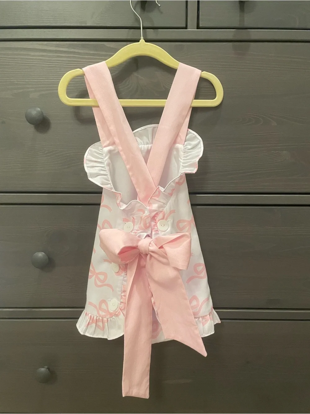 The Smocked Flamingo Pink Bow Sunsuit